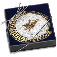 Montana Silversmiths Classic American Made Sunrise Mesa Bull Rider Belt Buckle