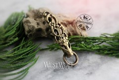 Viking Dragon Belt Mount with Ring – Buckle – Norse/Celtic Knot/Medieval/Norway