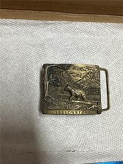 Vintage Yellowstone Bear Brass Belt Buckle by Spec-Cast Denver 5776