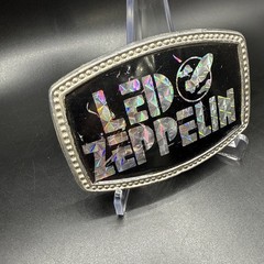 Vintage 1970s Led Zeppelin Belt Buckle Pacifica Holographic Prism Swan Song Logo