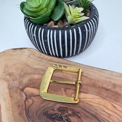 Unbranded Belt Buckle Men Gold Rectangular Polished Classic Minimalist 2 x2&Prime;
