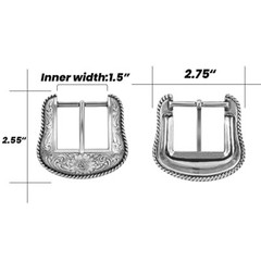 Classic antique replacement belt buckles for men and women Vintage Silver-4
