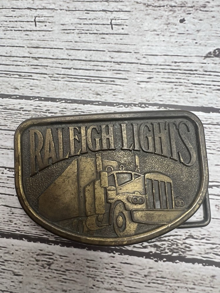 Raleigh Lights Truck Trucking Trucker Belt Buckle Professional Driver