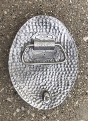 VTG SSI Handcrafted Metal Belt Buckle Southwest Eagle Rain Cloud Fathers 4&Prime; USA