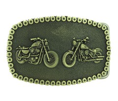 Motorcycle Chain Bikes Biker Bronze Plated Belt Buckle