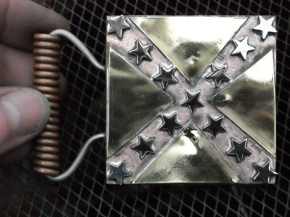 IRON CROSS and Stars Belt buckle – Handmade- RT ARTISAN WORKS