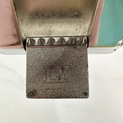 Black Silver Tone Diagonal Stripe Ratchet Belt Buckle