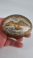 Vintage Silver Plate and Brass EAGLE Western Style Beautiful