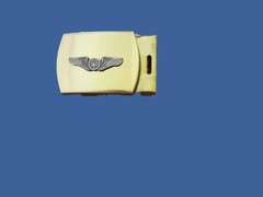 U.S MILITARY AIR FORCE AIR CREW SOLID BRASS BELT BUCKLE MADE IN THE USA