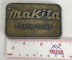 Makita Power Tools Belt Buckle Advertising Promotional USA Bronze Color