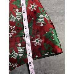 Holiday Red Vest and Bow tie trees/bells adjustable med/small