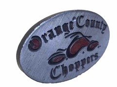 2004 West Coast Choppers Belt Buckle Brushed Steel & Black/Red