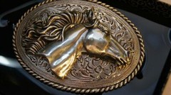 Nocona Blazin Roxx Horsehead Mustang Belt Buckle 37012