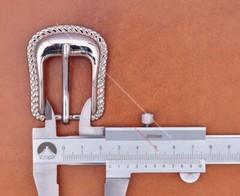 Bling Silver Western Cowboy Headstall Belt Buckle 3-Piece Set For 25mm Strap