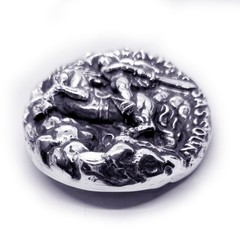 David of Sassoun Armenian National Epic Sterling Silver Belt Buckle