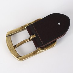Men&rsquo;s Brass Leather Belt Buckle Head Vintage Brooch Replacement for 38mm Wide