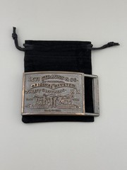 Levi Strauss Two Horse Riveted Belt Buckle Vintage Jeans Denim 1970s 80s