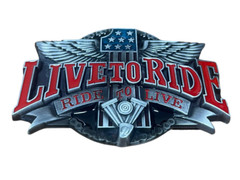 Live To Ride Ride To Live Number 1 Wings Belt Buckle Antique Hebillas Vaqueras