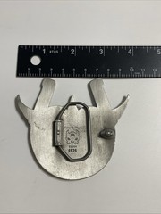Lucky Horseshoe Winged Star Fine Pewter 2004 Belt Buckle Great American Products