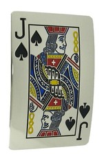 Initial Letter J Jack of Spade Lucky Las Vegas Casino Silver Metal Belt Buckle