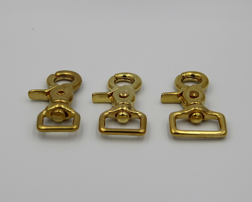 Brass Swivel Snap Hook 16/20/25mm Leather Strap Clasp Clip lot