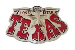 Bull Longhorn Lonestar Deputy Sheriff Chief Badge Belt Buckle Western Cowboy Cop
