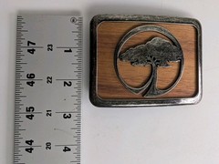 Arbor Collective Koa Wood Belt Buckle Skate Snowboard Waste Not Tree