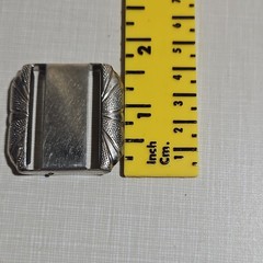 Silver Geometric Clip Belt Buckle for Men Metal Fits 1.25 Inch Belt