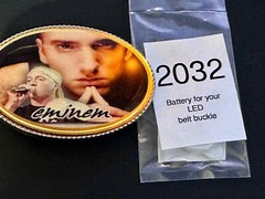 Eminem Slim Shady Led Multi Color Light Flashing Belt Buckle W/ Fresh Battery!