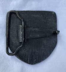Ohio Canton -McKinley Rifle Pistol Club Shield Shaped Silver Colored Belt Buckle