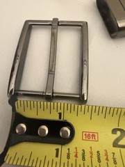 Belt Buckle 1.25” Belt Making Replacement Single Prong Black Gun Metal + Loop