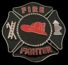 Firefighter Fireman Belt Buckles Firemen Red Helmet Fire Dept Buckle Belts