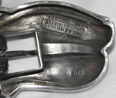 BARRY KIESELSTEIN CORD STERLING 3 PIECE PECOS CONCHAS BUCKLE & ALLIGATOR BELT XL