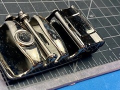 Wide Heavy Silver And Black Color Dress Replacement Belt Buckle