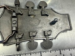 Guitar Head Stack Tuning Keys Black Enamel Cutout Belt Buckle by Jean&rsquo;s Friend