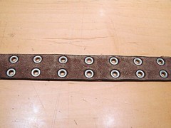Motorcycle Eyelet Grunge Punk Grommet Leather Belt Buckle Unisex Black Motocross