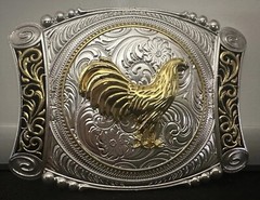 ROOSTER BELT BUCKLE WESTERN RODEO JARIPEO PALENQUE HEBILLA VAQUERA DE GALLOS