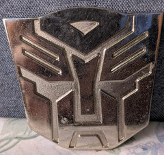 Transformers Autobot Emblem Logo Belt Buckle 3&Prime; Silver Metal Cosplay Costume