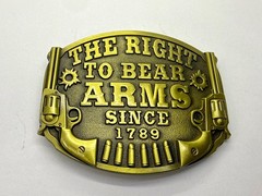 The Right to Bear Arms Since 1789 USA Gun Rights Commemorative Belt Buckle