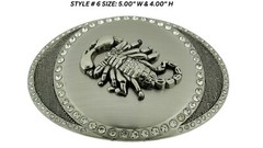 Scorpion Belt Buckle Gold Silver Metal New Mens Womens Zodiac Sign Rodeo Western