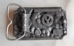 The Oil Industry Moves the World Siskiyou Pewter Belt Buckle Fits 1.75&Prime; Belt