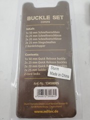 Set Of Fastex Buckles 9 Pieces Buckle Set Fde Mil-tech FDE Coyote