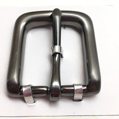 Metal Belt Buckle Gun Metal Tone Prong Pin DIY Leather Crafts