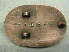 Clipper Ship Scrimshaw Belt Buckle Copper Hawaii
