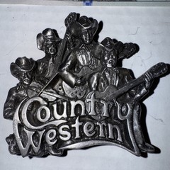 Vtg Bergamot Brass Works 1981 Country Western Brass Belt Buckle USA Rare Old