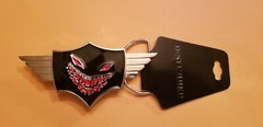 BUCKLE /BELT – DISTURBED SMILE – HEAVY METAL BAND – 4 1/2&Prime; X 2&Prime; – STEEL/ENAMEL