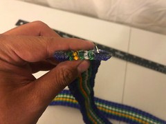 Handmade Nylon braided Men Women Belt Blue Green White Yellow 48in No Buckle
