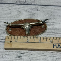 Long Horn Bull Head Western Concho for Tie Belt