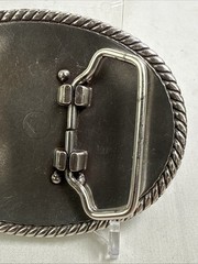 Nocona Men&rsquo;s Oval Scrolled Western Belt Buckle Silver