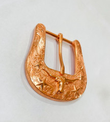 Western Rose Gold buckle – Cowboy Cowgirl Unisex Vintage Buckle Rose Gold 40mm